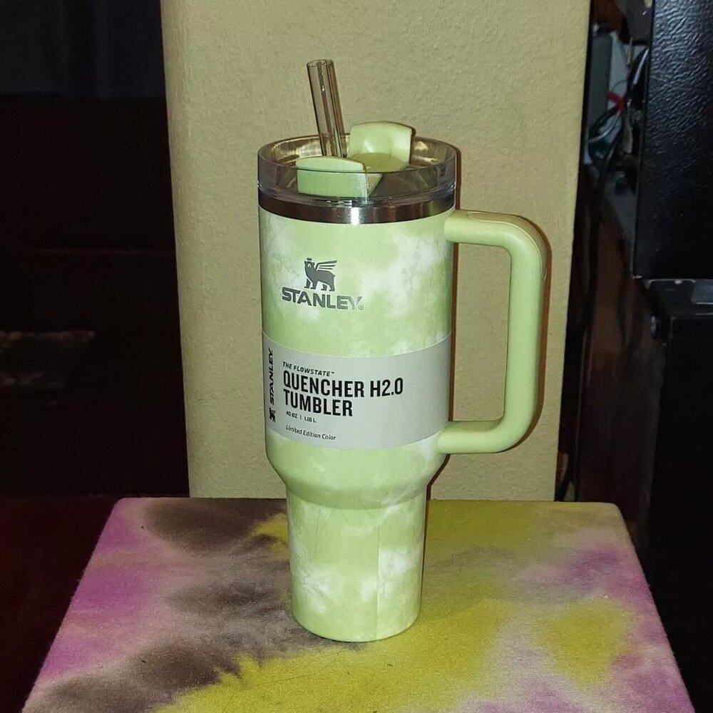 NEW Citron Tie-Dye Limited Edition 40oz Stanley Cup Quencher H2.0 Tumbler